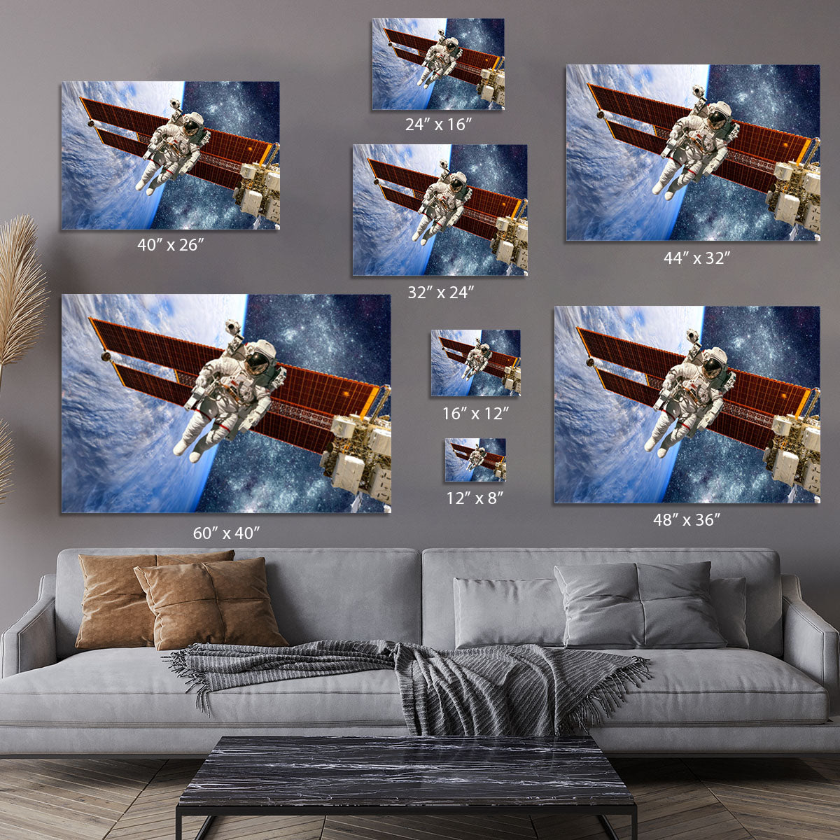International Space Station and astronaut Canvas Print or Poster - Canvas Art Rocks - 7