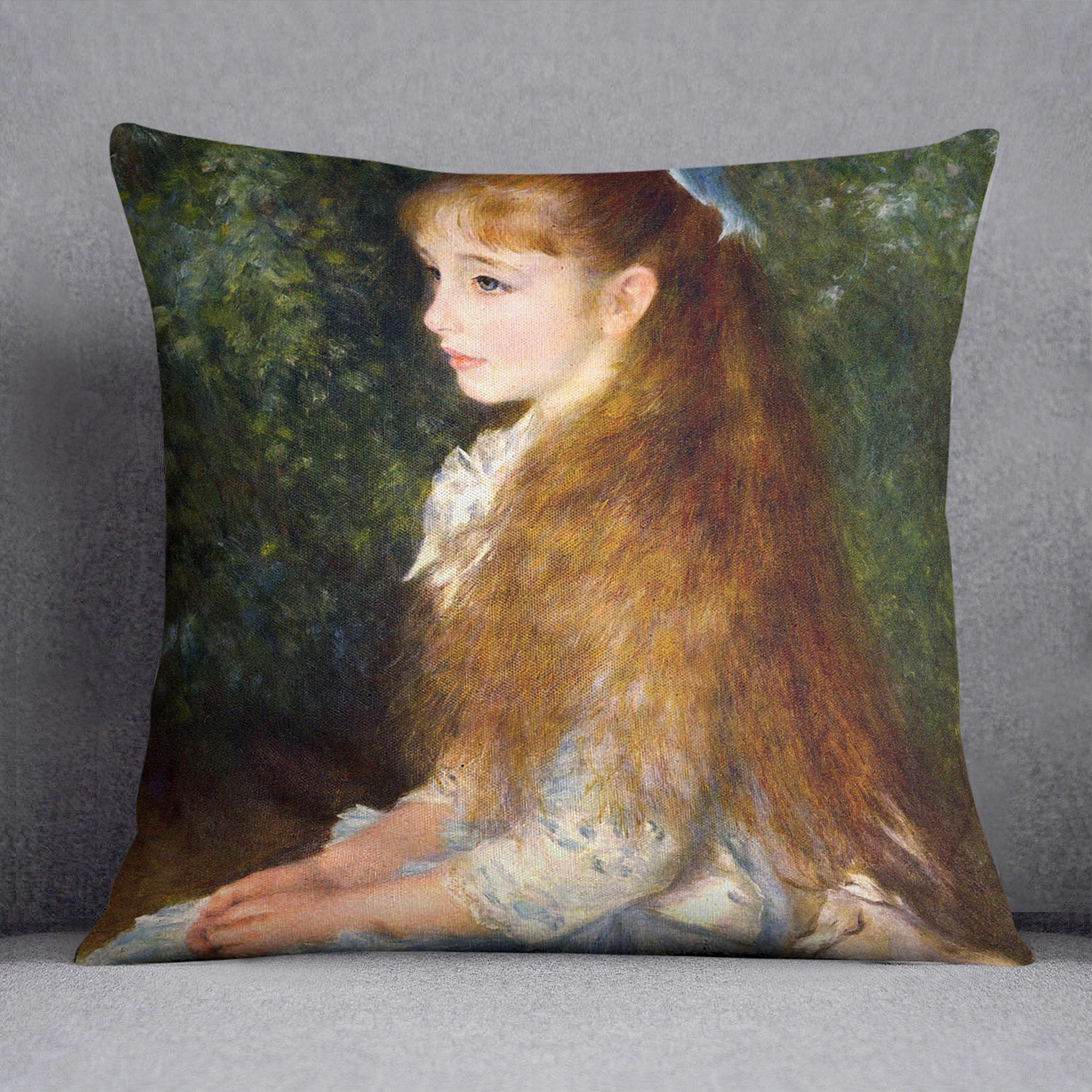 Irene Cahen d Anvers by Renoir Cushion