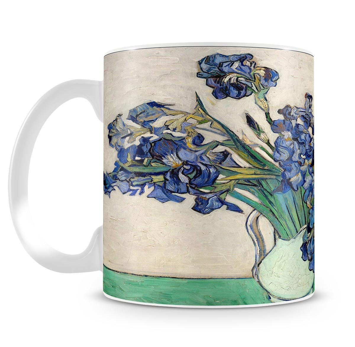Irises in a vase Mug - Canvas Art Rocks - 4