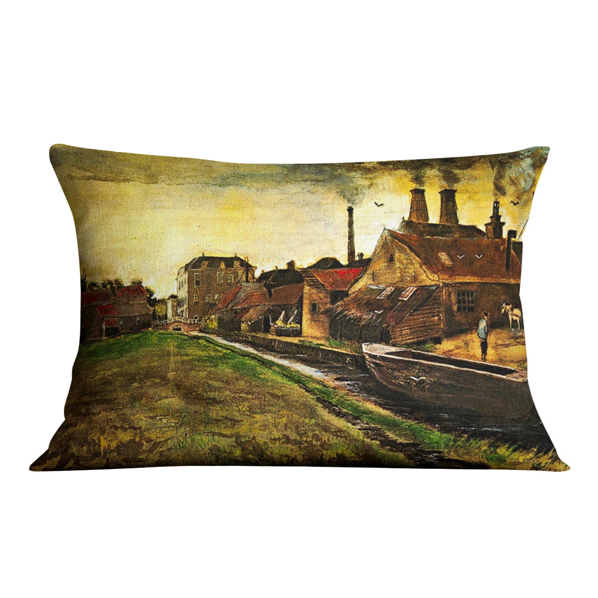Iron Mill in The Hague by Van Gogh Cushion