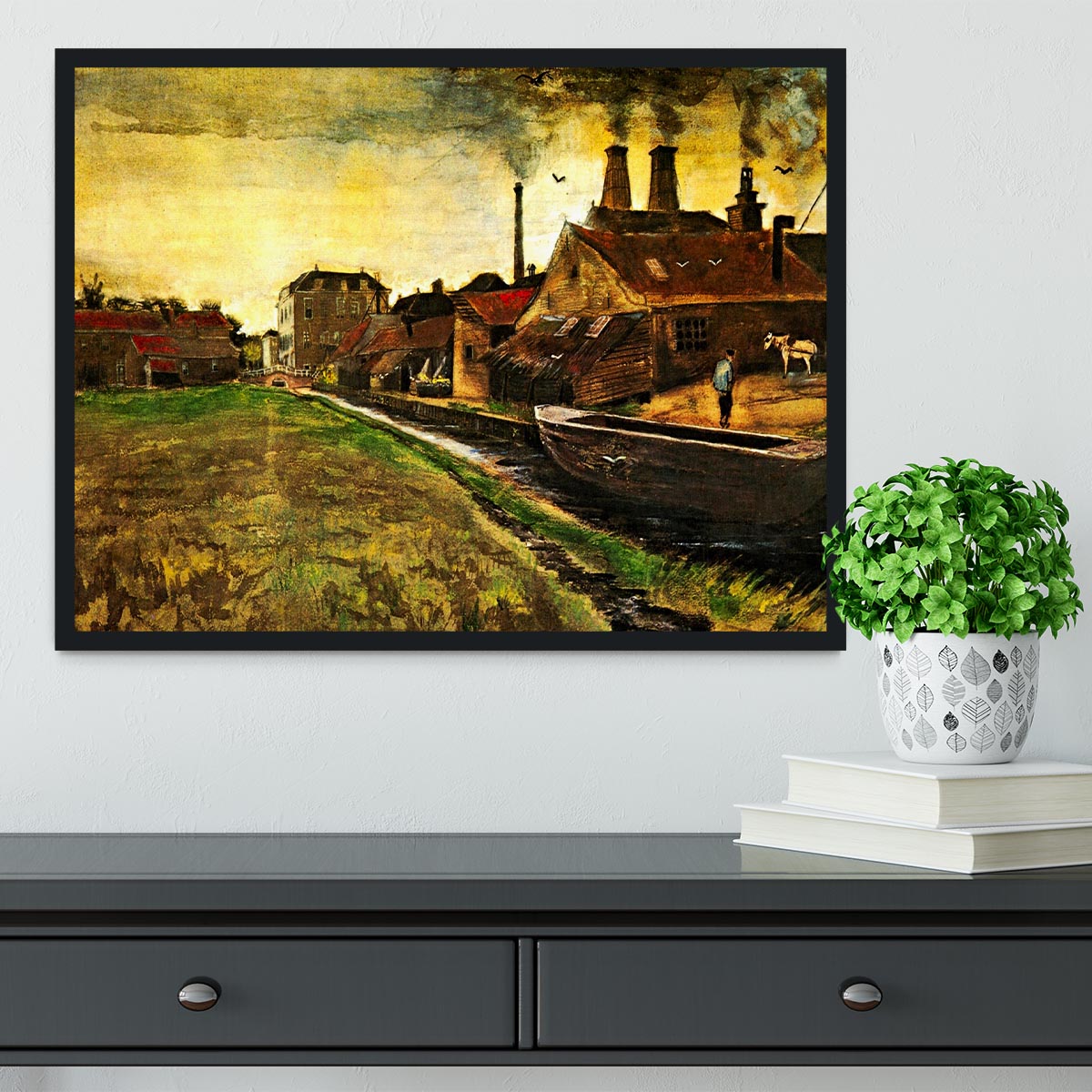 Iron Mill in The Hague by Van Gogh Framed Print - Canvas Art Rocks - 2