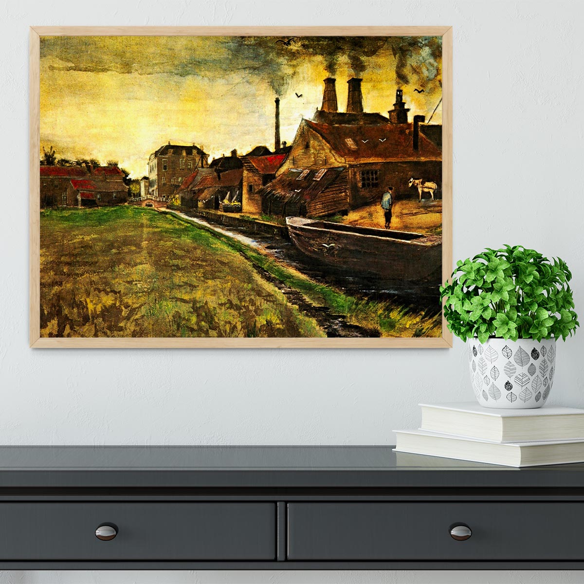 Iron Mill in The Hague by Van Gogh Framed Print - Canvas Art Rocks - 4