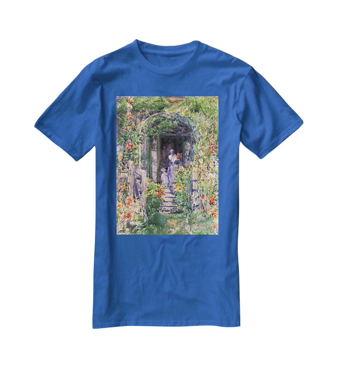 Isles of Shoals Garden by Hassam T-Shirt - Canvas Art Rocks - 2