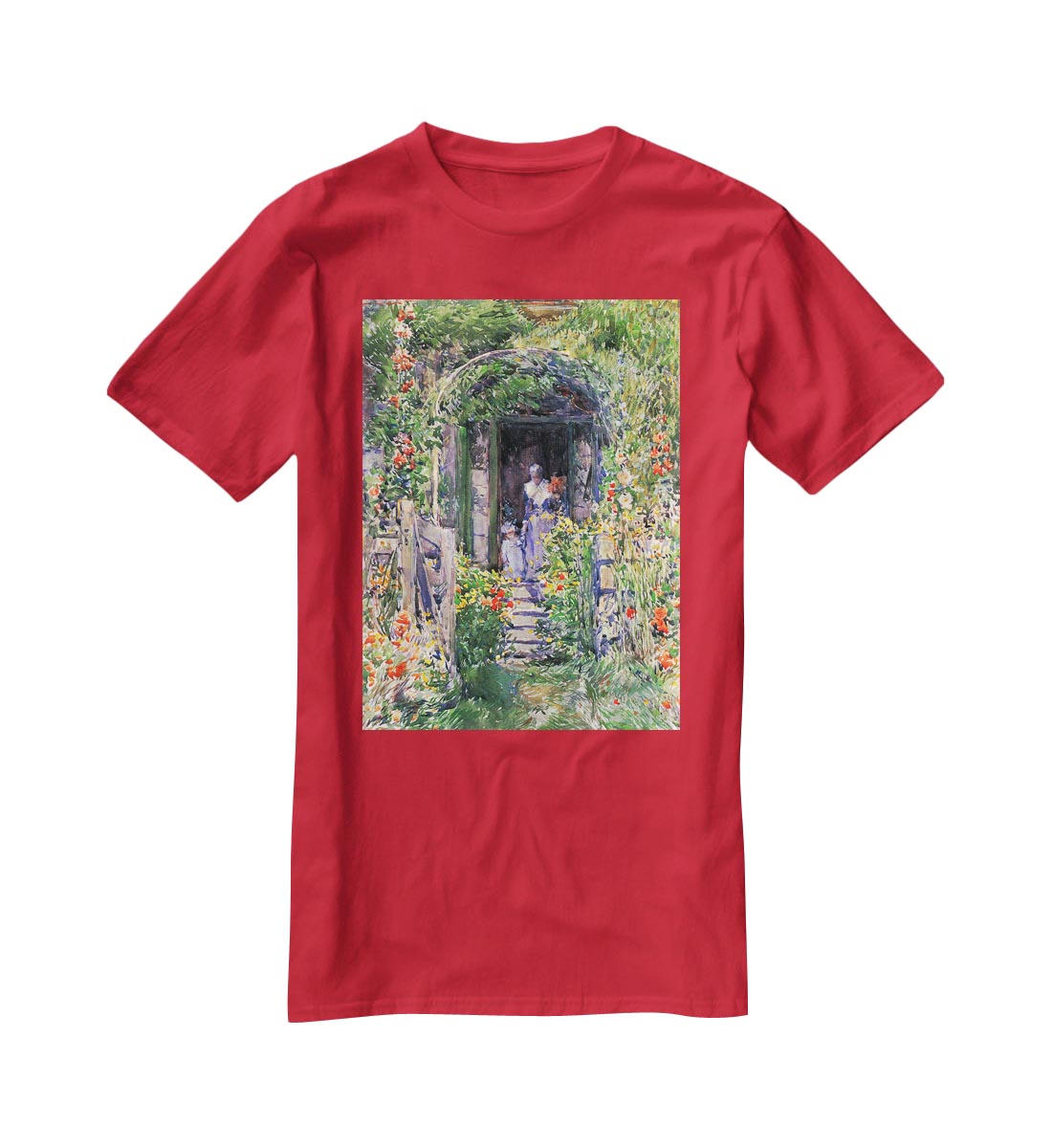 Isles of Shoals Garden by Hassam T-Shirt - Canvas Art Rocks - 4