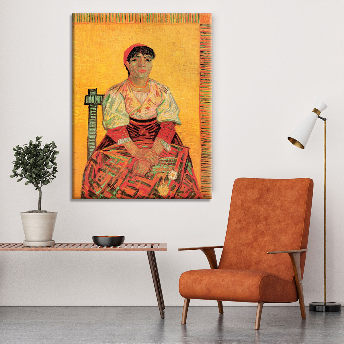 Italian Woman Agostina Segatori by Van Gogh Canvas Print or Poster - Canvas Art Rocks - 6