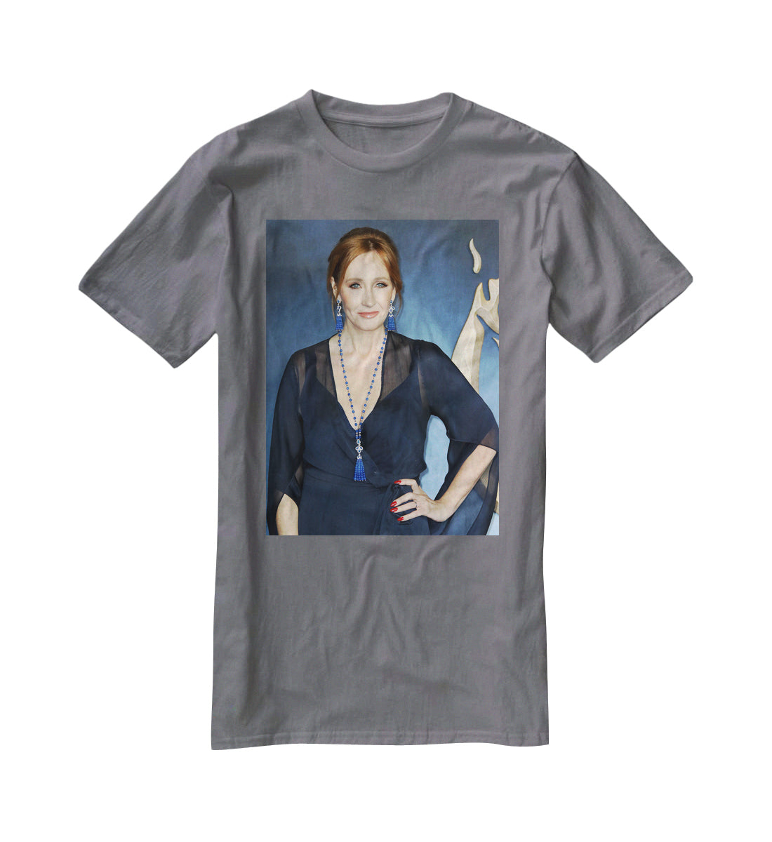 J K Rowling T-Shirt - Canvas Art Rocks - 3