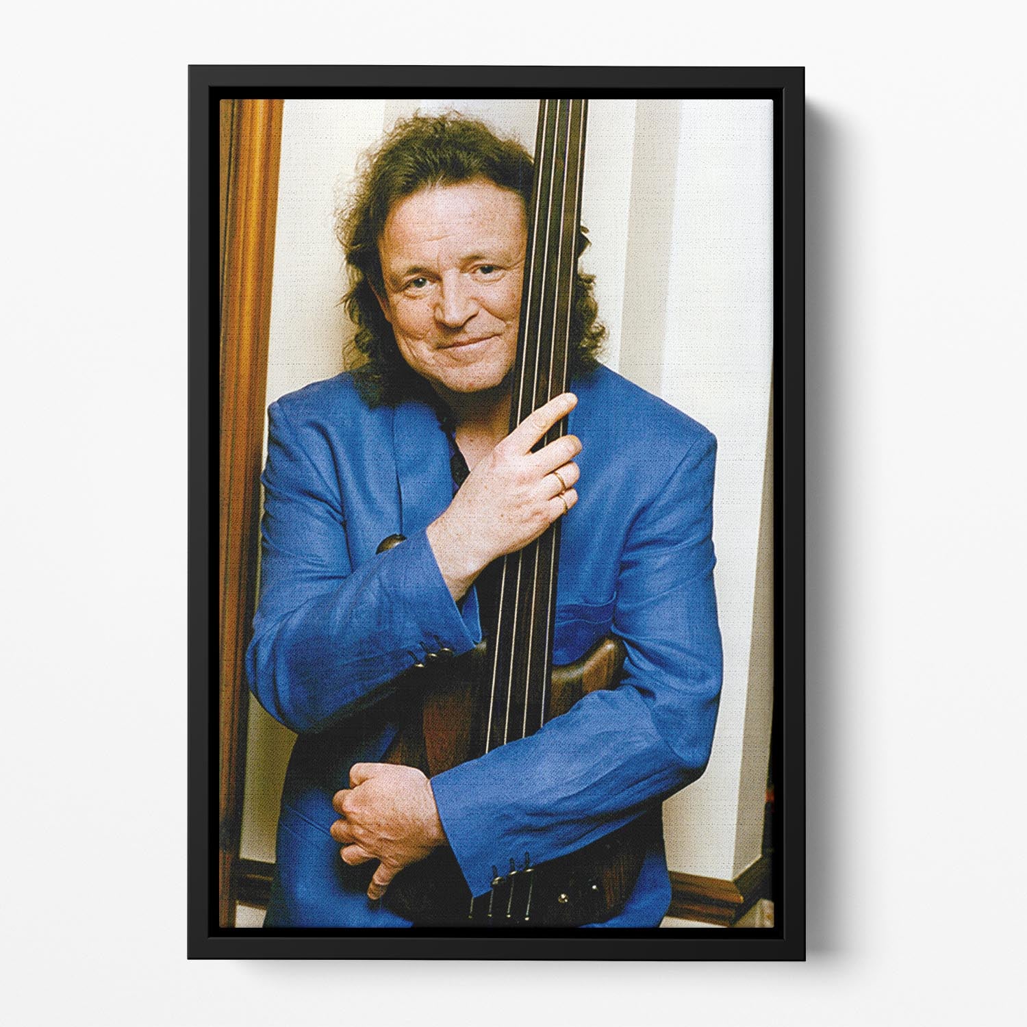 Jack Bruce bass player with Cream Floating Framed Canvas - Canvas Art Rocks - 2