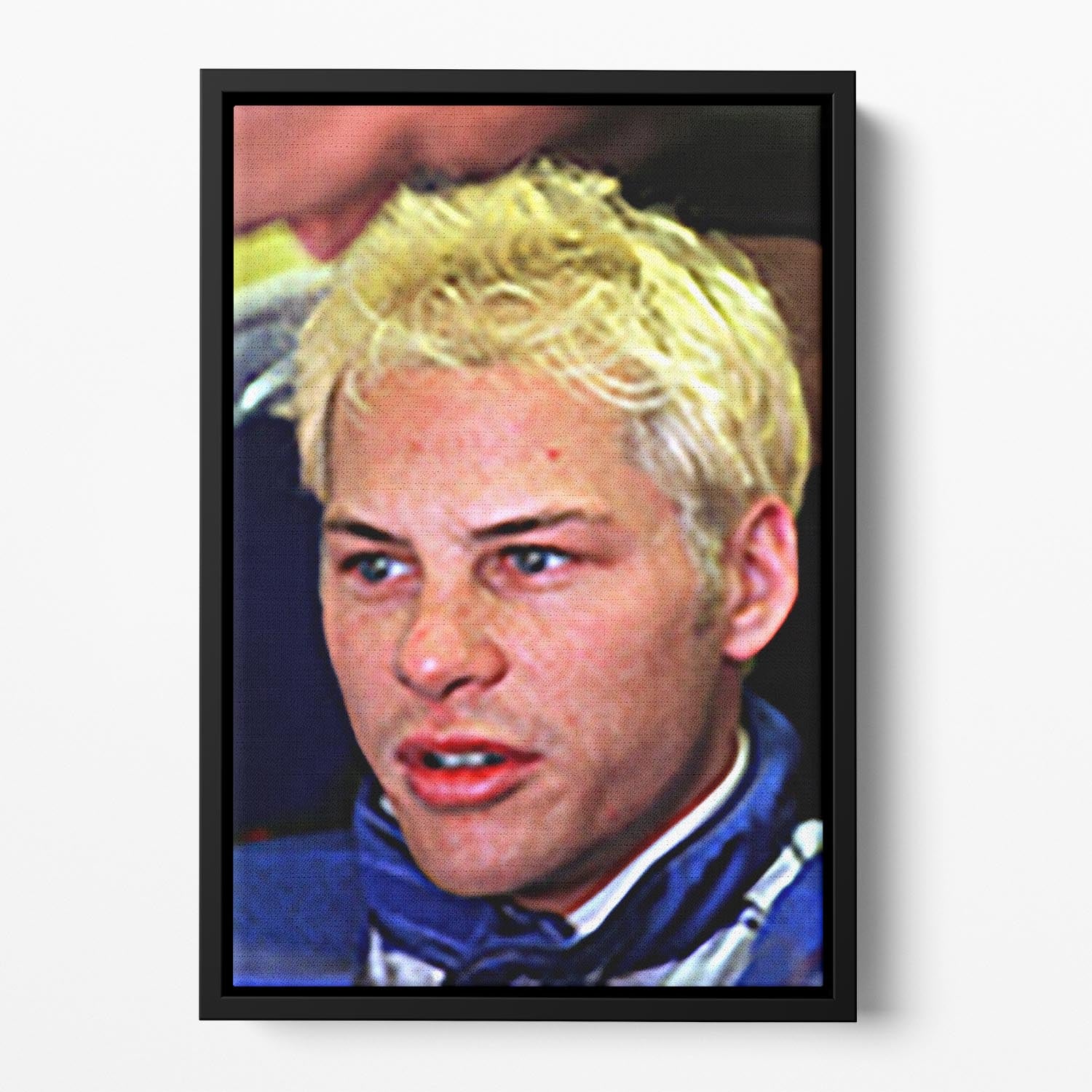 Jacques Villeneuve in 1997 Floating Framed Canvas - Canvas Art Rocks - 2