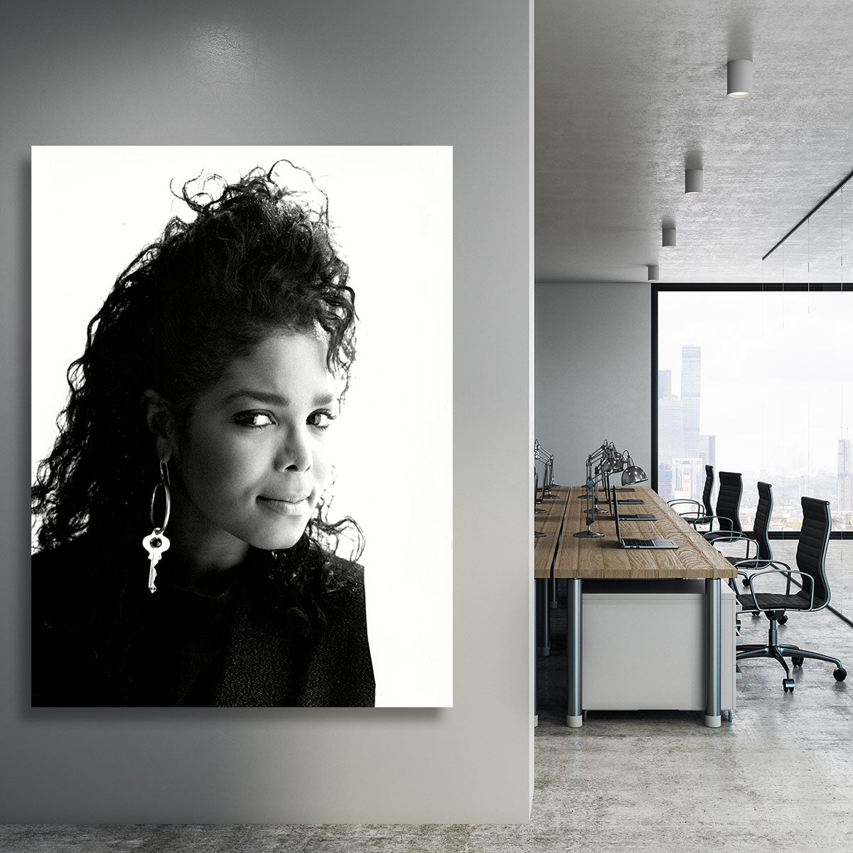 Janet Jackson in 1987 Canvas Print or Poster - Canvas Art Rocks - 3
