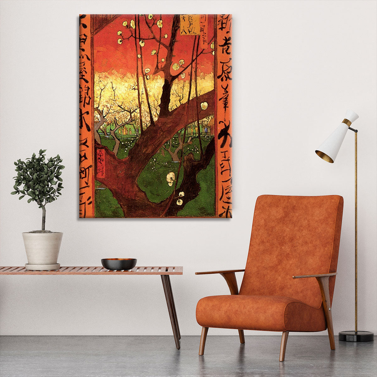 Japonaiserie Flowering Plum Tree after Hiroshige by Van Gogh Canvas Print or Poster - Canvas Art Rocks - 6