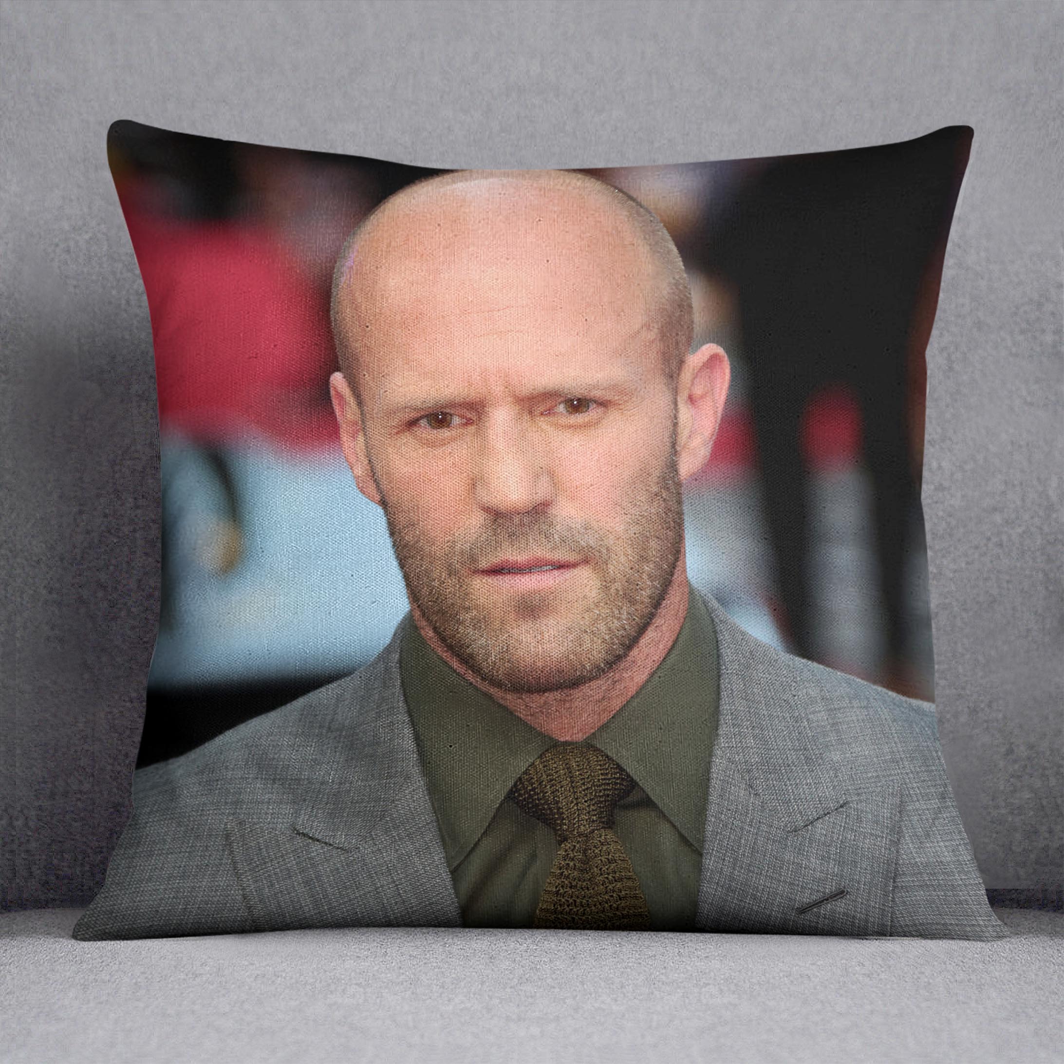 Jason Statham Cushion - Canvas Art Rocks - 1