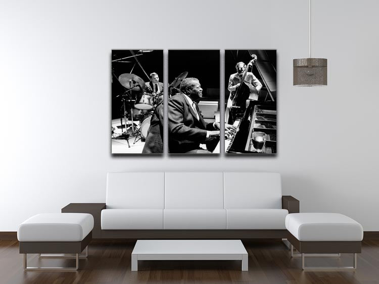 Jazz pianist Oscar Peterson 3 Split Panel Canvas Print - Canvas Art Rocks - 3