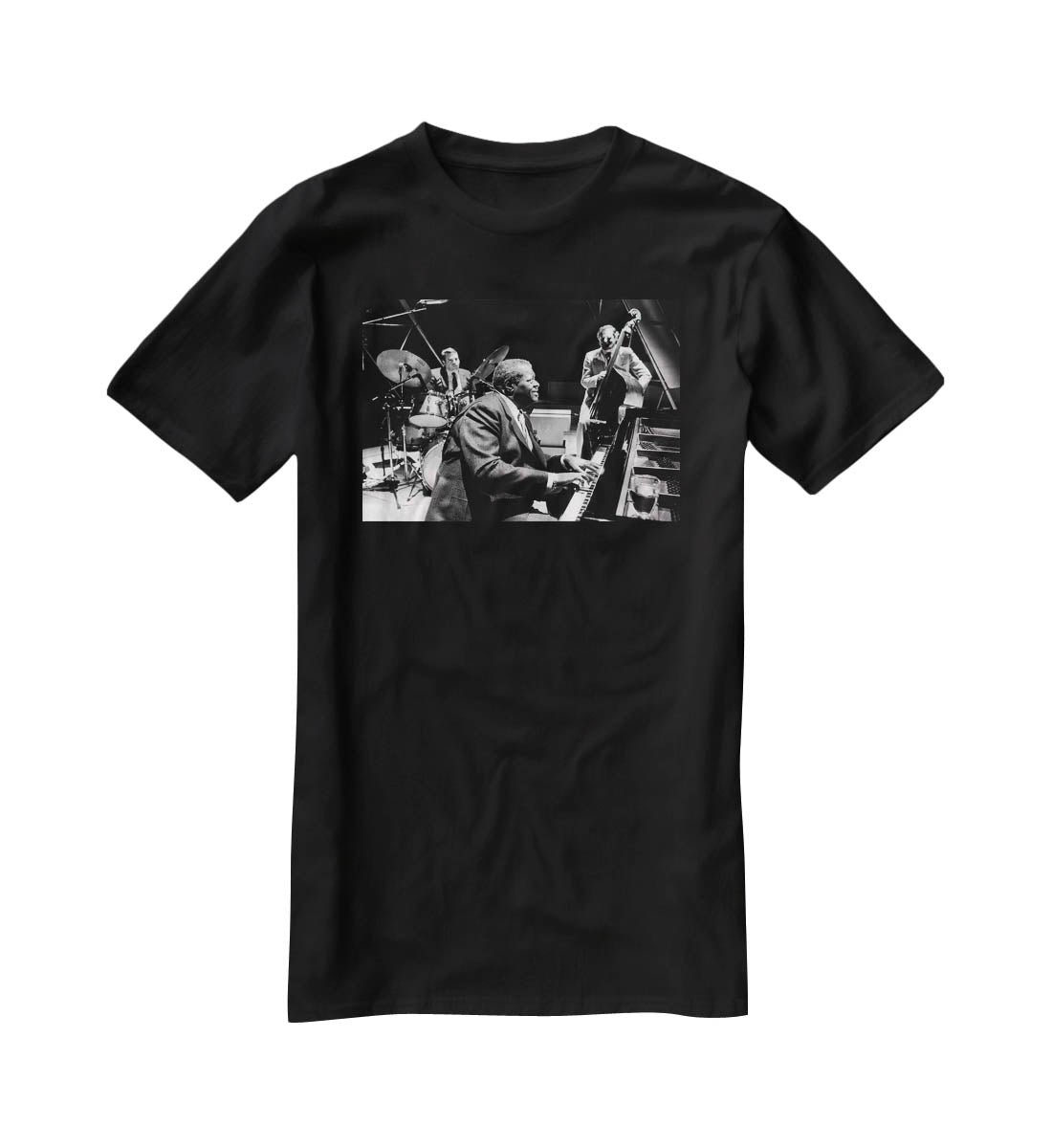 Jazz pianist Oscar Peterson T-Shirt - Canvas Art Rocks - 1