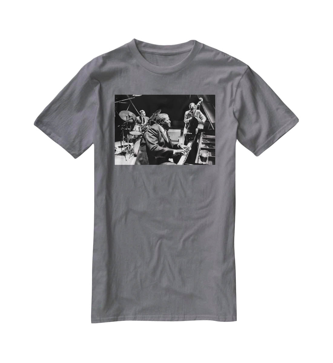 Jazz pianist Oscar Peterson T-Shirt - Canvas Art Rocks - 3