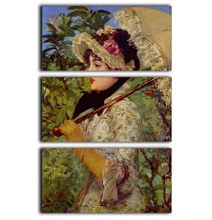 Jeanne by Manet 3 Split Panel Canvas Print - Canvas Art Rocks - 1