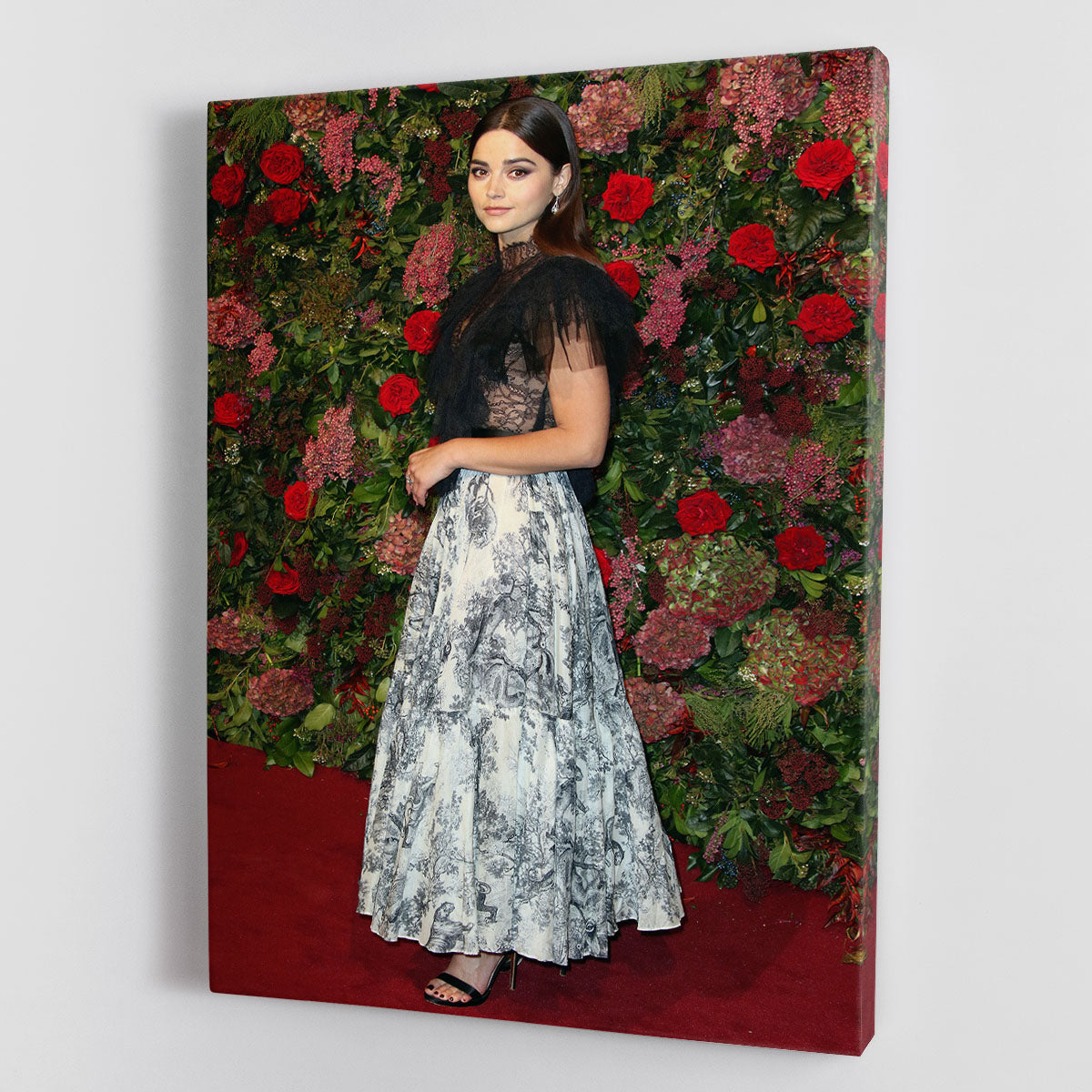 Jenna Coleman on the red carpet Canvas Print or Poster - Canvas Art Rocks - 1