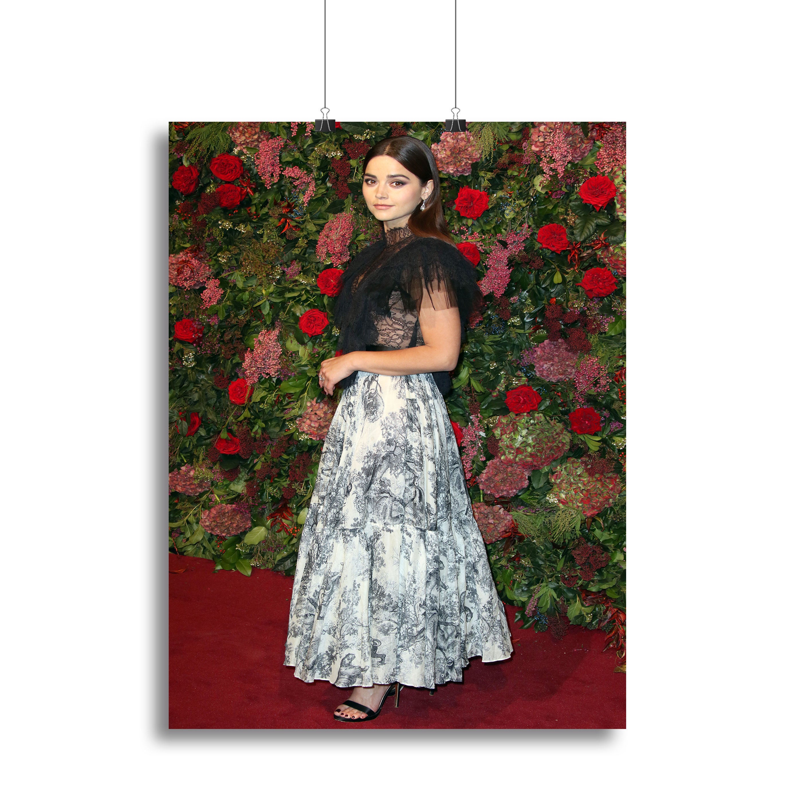 Jenna Coleman on the red carpet Canvas Print or Poster - Canvas Art Rocks - 2