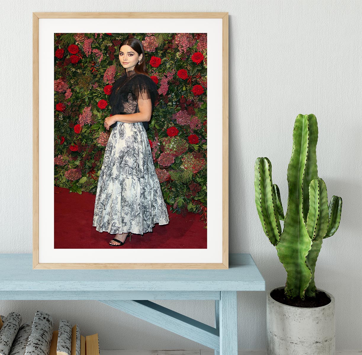 Jenna Coleman on the red carpet Framed Print - Canvas Art Rocks - 3