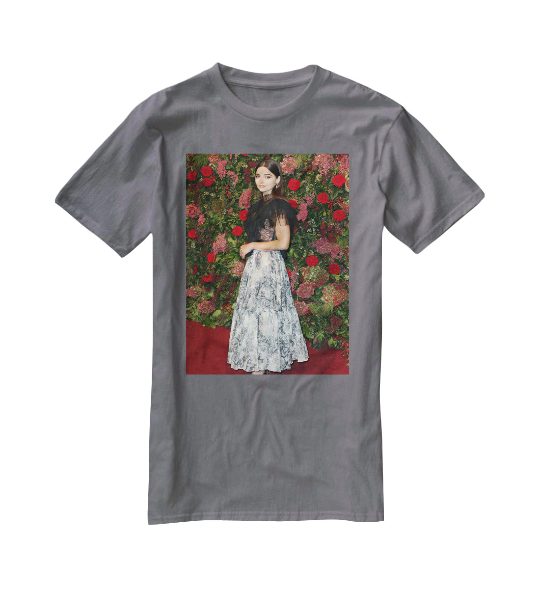 Jenna Coleman on the red carpet T-Shirt - Canvas Art Rocks - 3