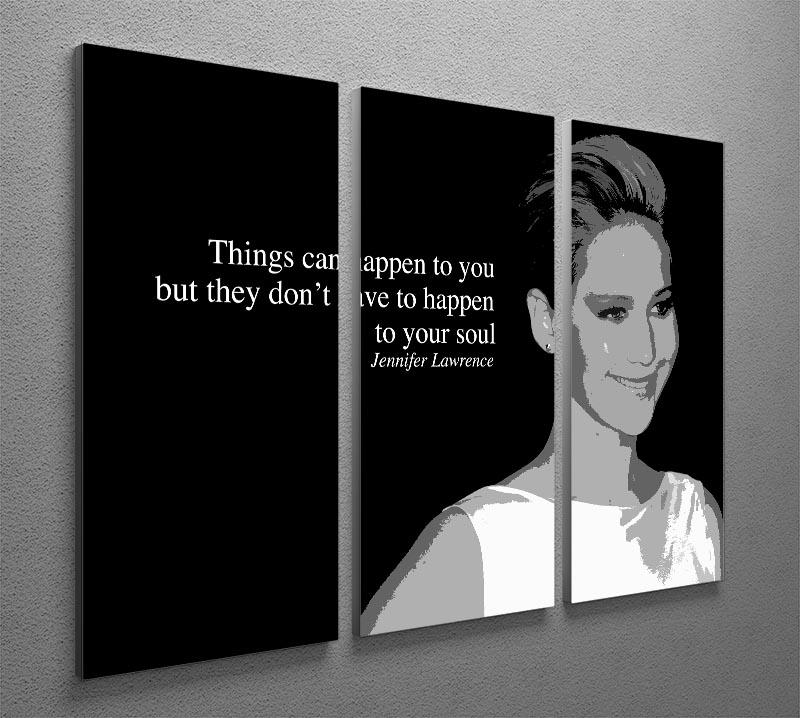 Jennifer Lawrence Happen To Your Soul 3 Split Panel Canvas Print - Canvas Art Rocks - 2