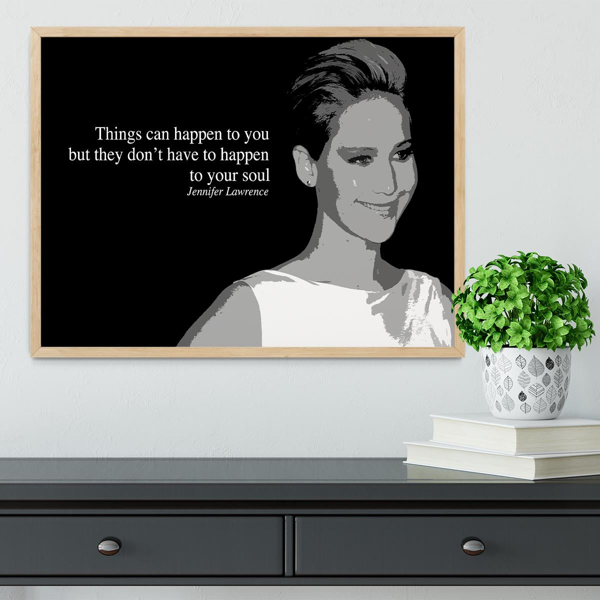 Jennifer Lawrence Happen To Your Soul Framed Print - Canvas Art Rocks - 4