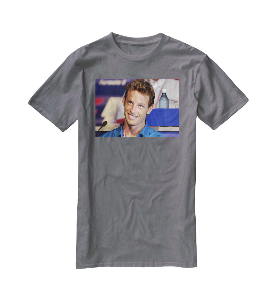 Jenson Button in 2001 T-Shirt - Canvas Art Rocks - 3