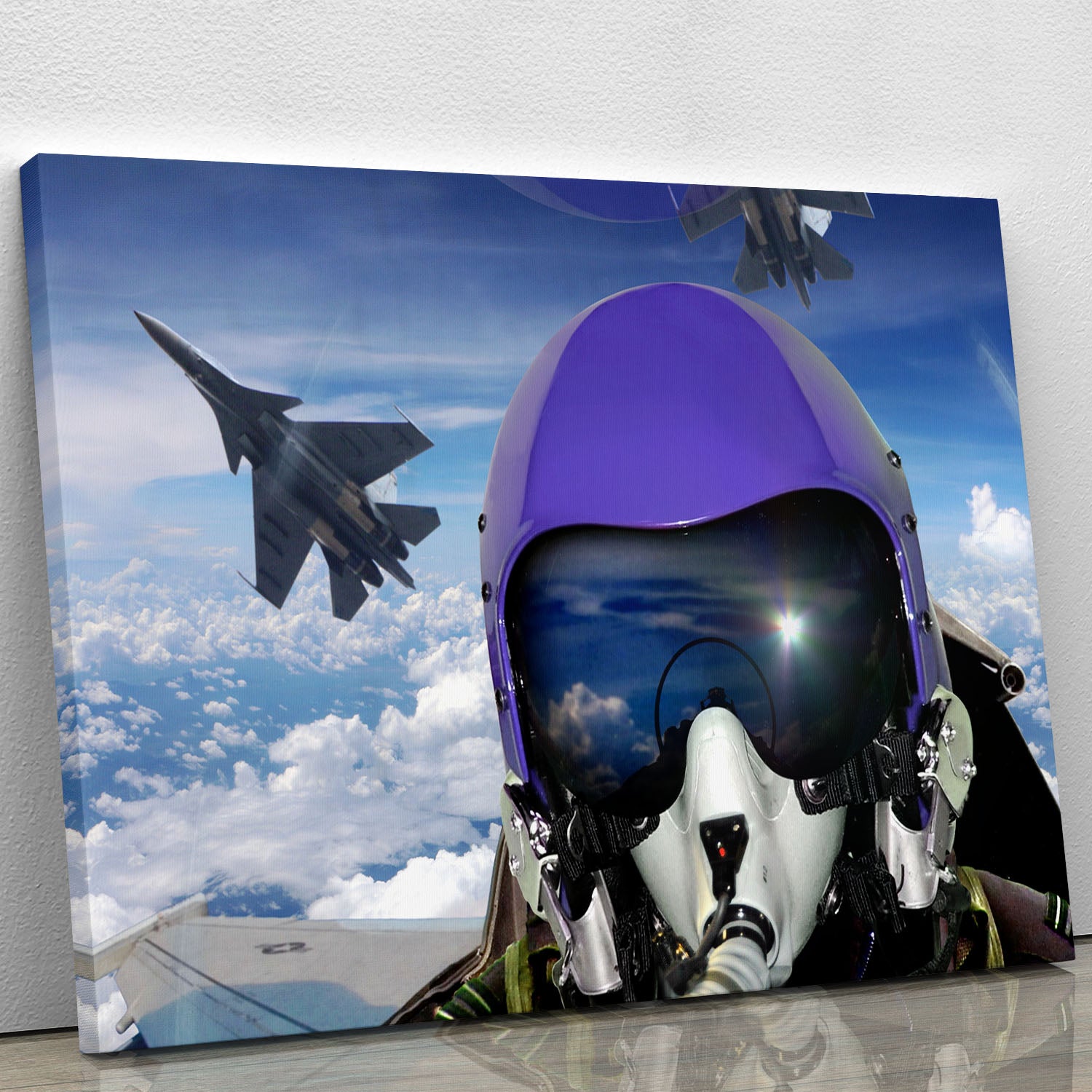 Jet fighter pilot cockpit view Canvas Print or Poster - Canvas Art Rocks - 1