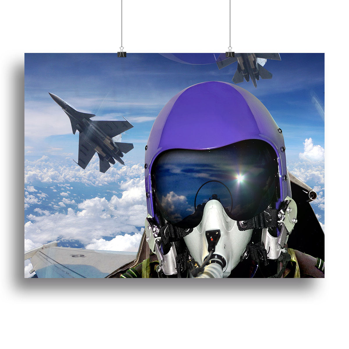 Jet fighter pilot cockpit view Canvas Print or Poster - Canvas Art Rocks - 2