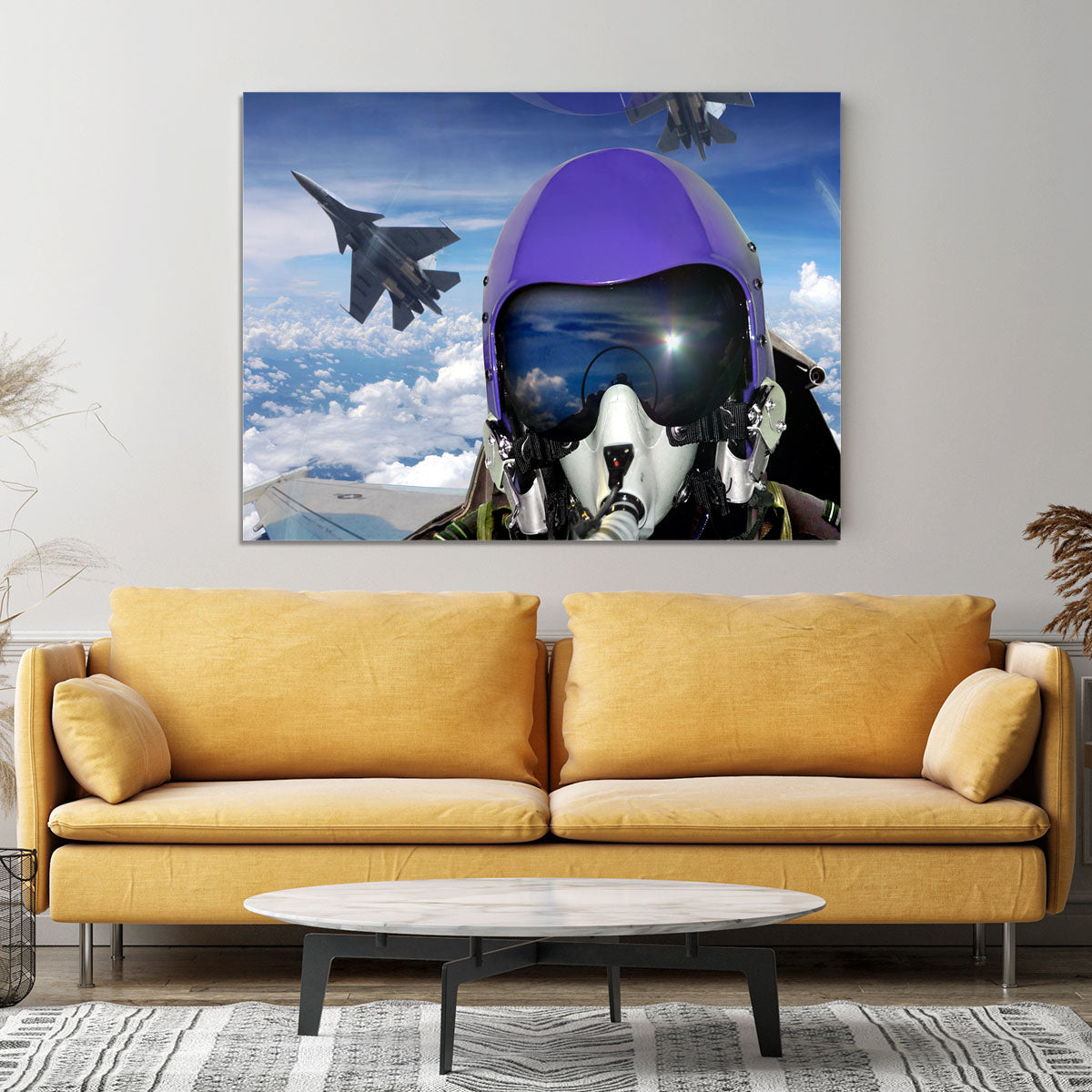 Jet fighter pilot cockpit view Canvas Print or Poster - Canvas Art Rocks - 4
