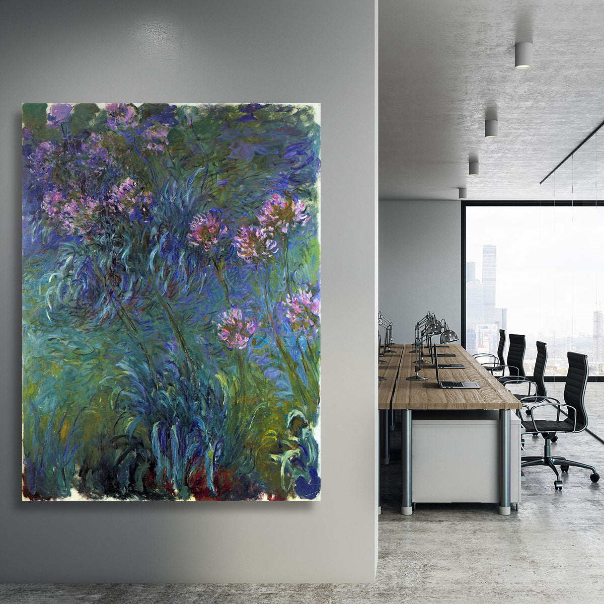 Jewelry lilies by Monet Canvas Print or Poster - Canvas Art Rocks - 3
