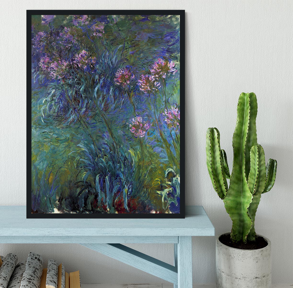 Jewelry lilies by Monet Framed Print - Canvas Art Rocks - 2