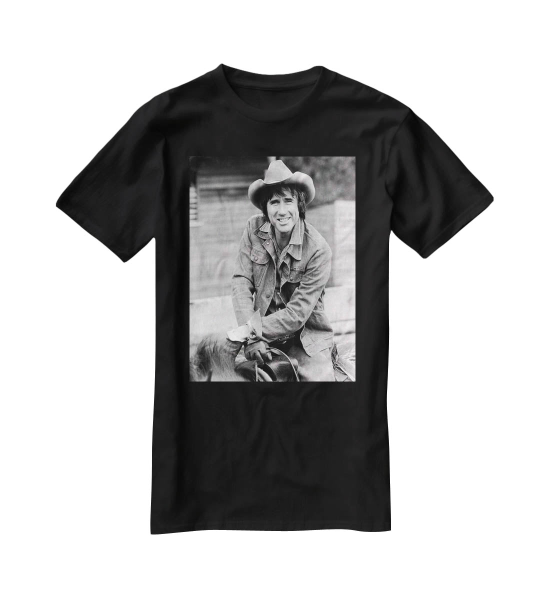 Jim Dale on horseback T-Shirt - Canvas Art Rocks - 1