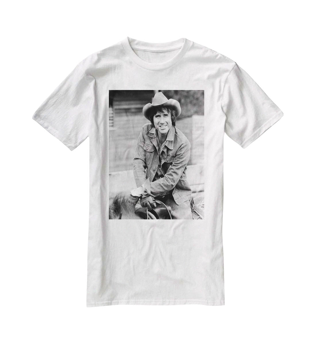 Jim Dale on horseback T-Shirt - Canvas Art Rocks - 5