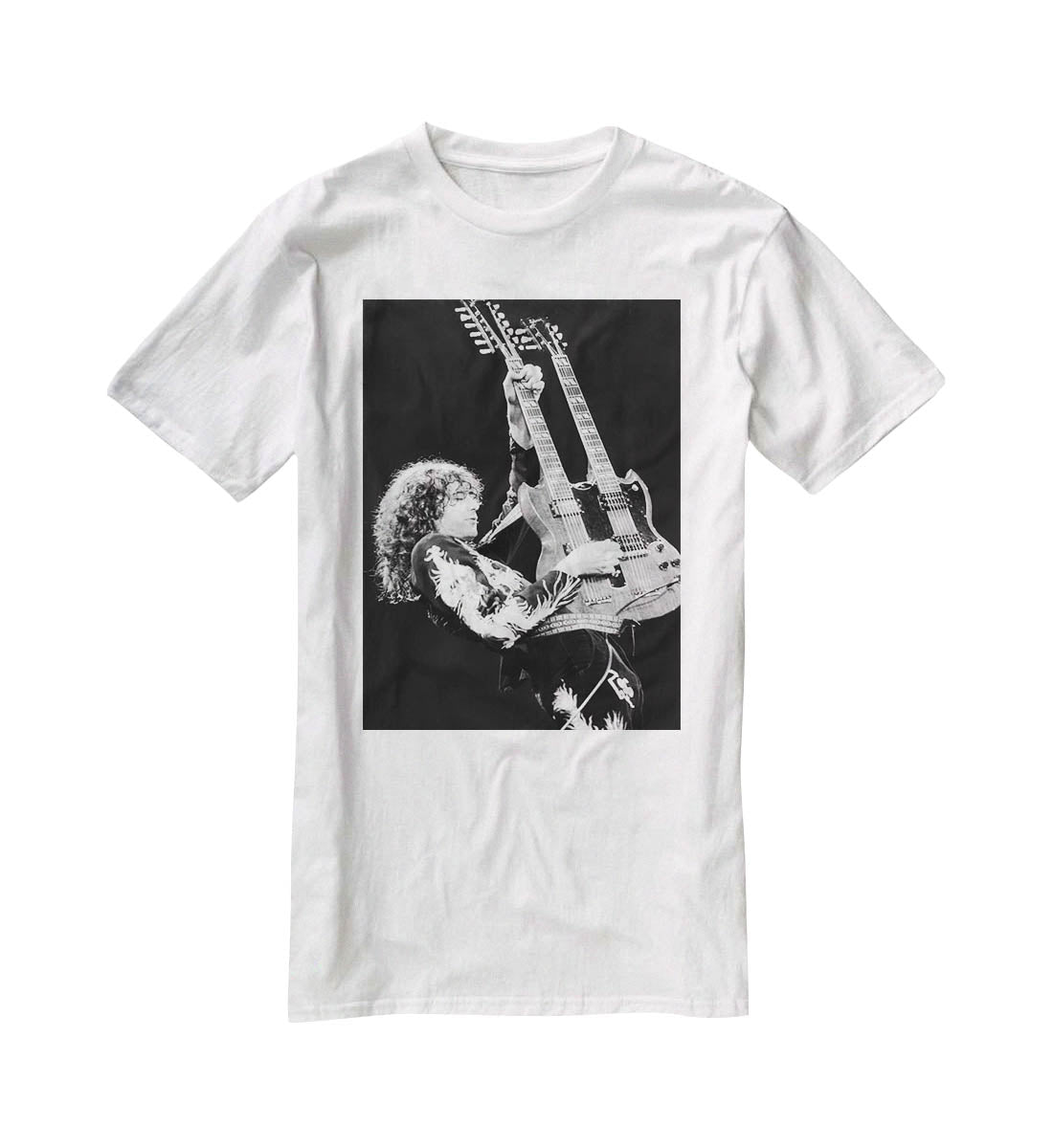 Jimmy Page of Led Zeppelin T-Shirt - Canvas Art Rocks - 5