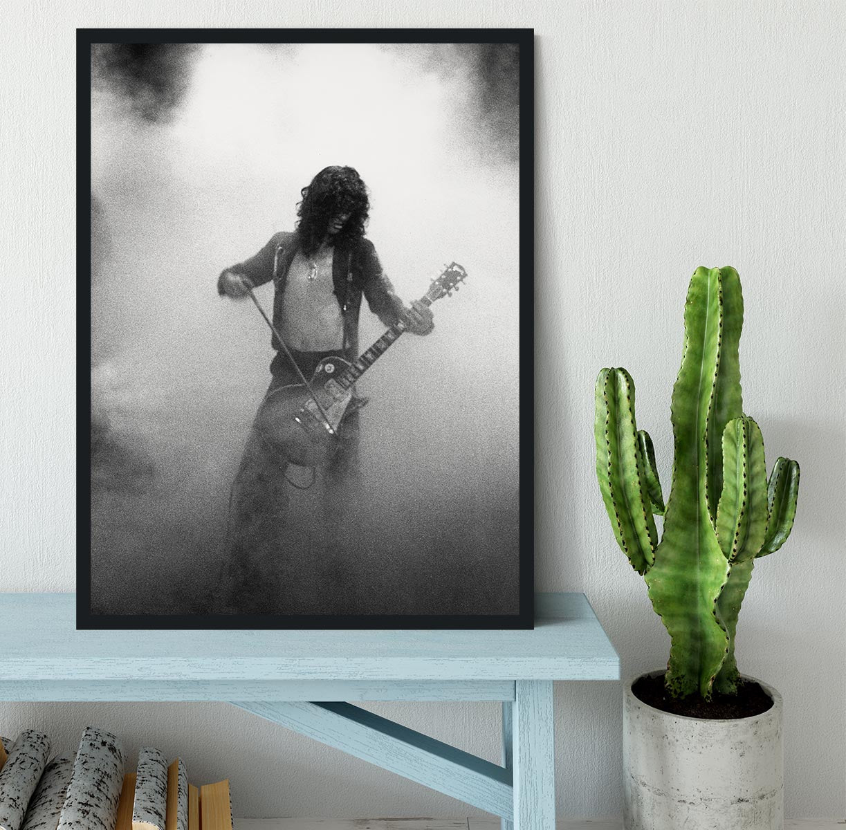 Jimmy Page on stage Framed Print - Canvas Art Rocks - 2