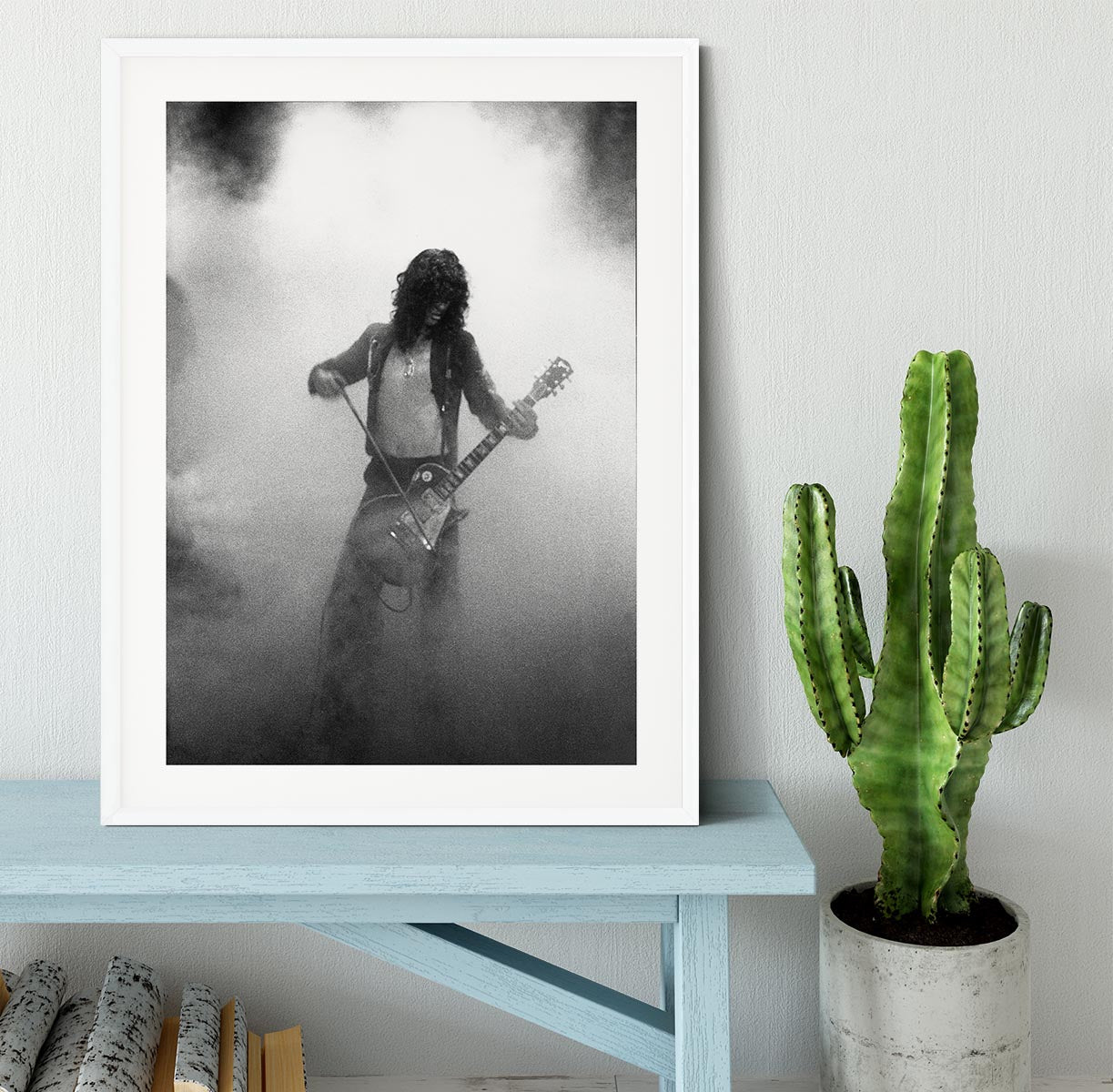 Jimmy Page on stage Framed Print - Canvas Art Rocks - 5