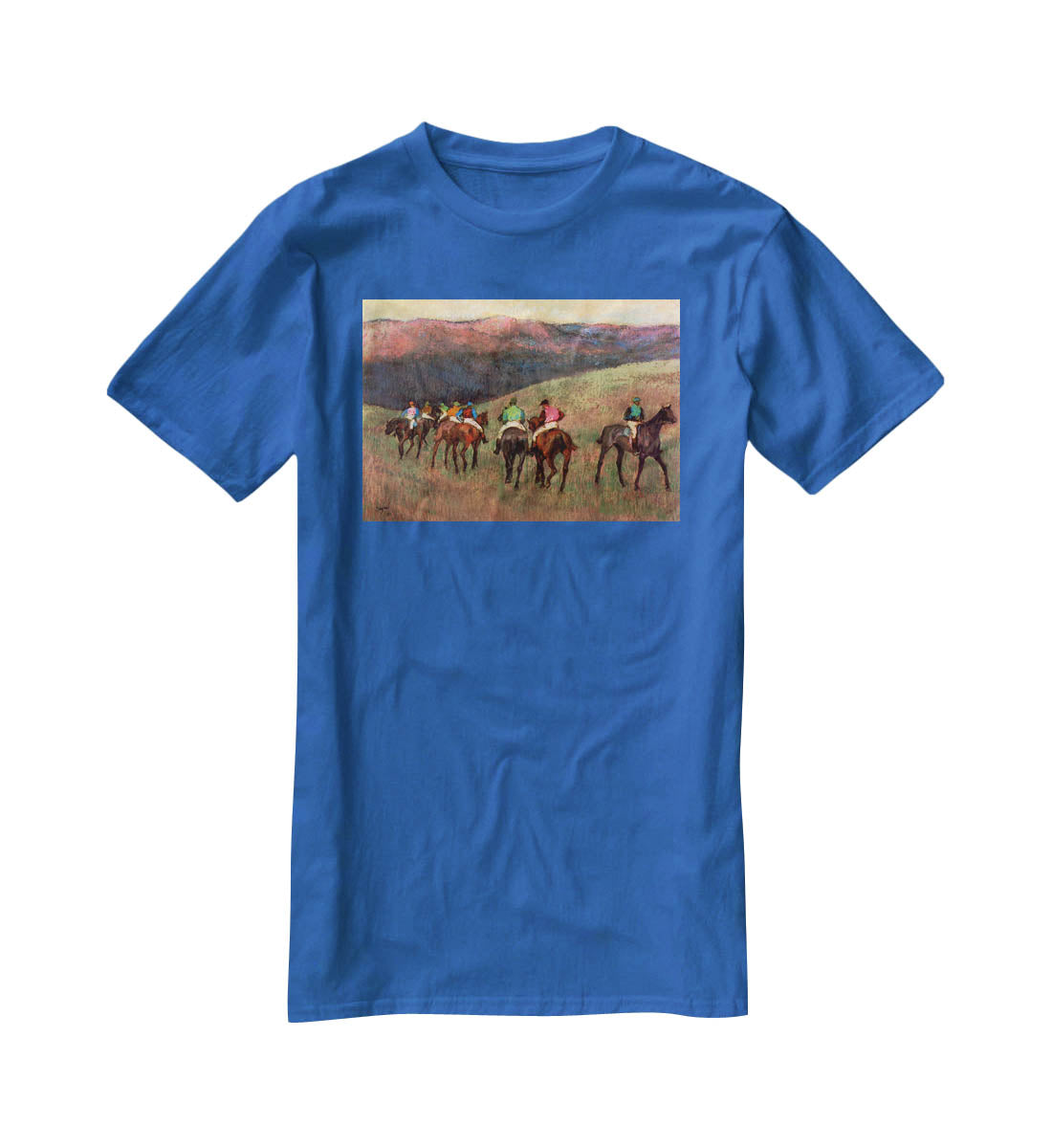Jockeys in Training by Degas T-Shirt - Canvas Art Rocks - 2