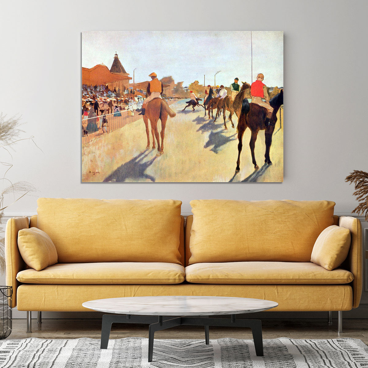 Jockeys in front of the grandstand by Degas Canvas Print or Poster - Canvas Art Rocks - 4