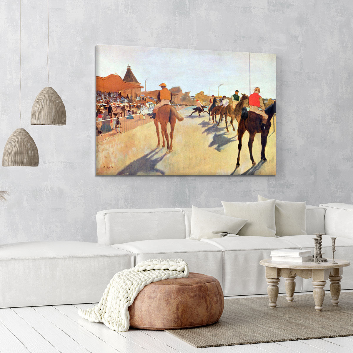 Jockeys in front of the grandstand by Degas Canvas Print or Poster - Canvas Art Rocks - 6
