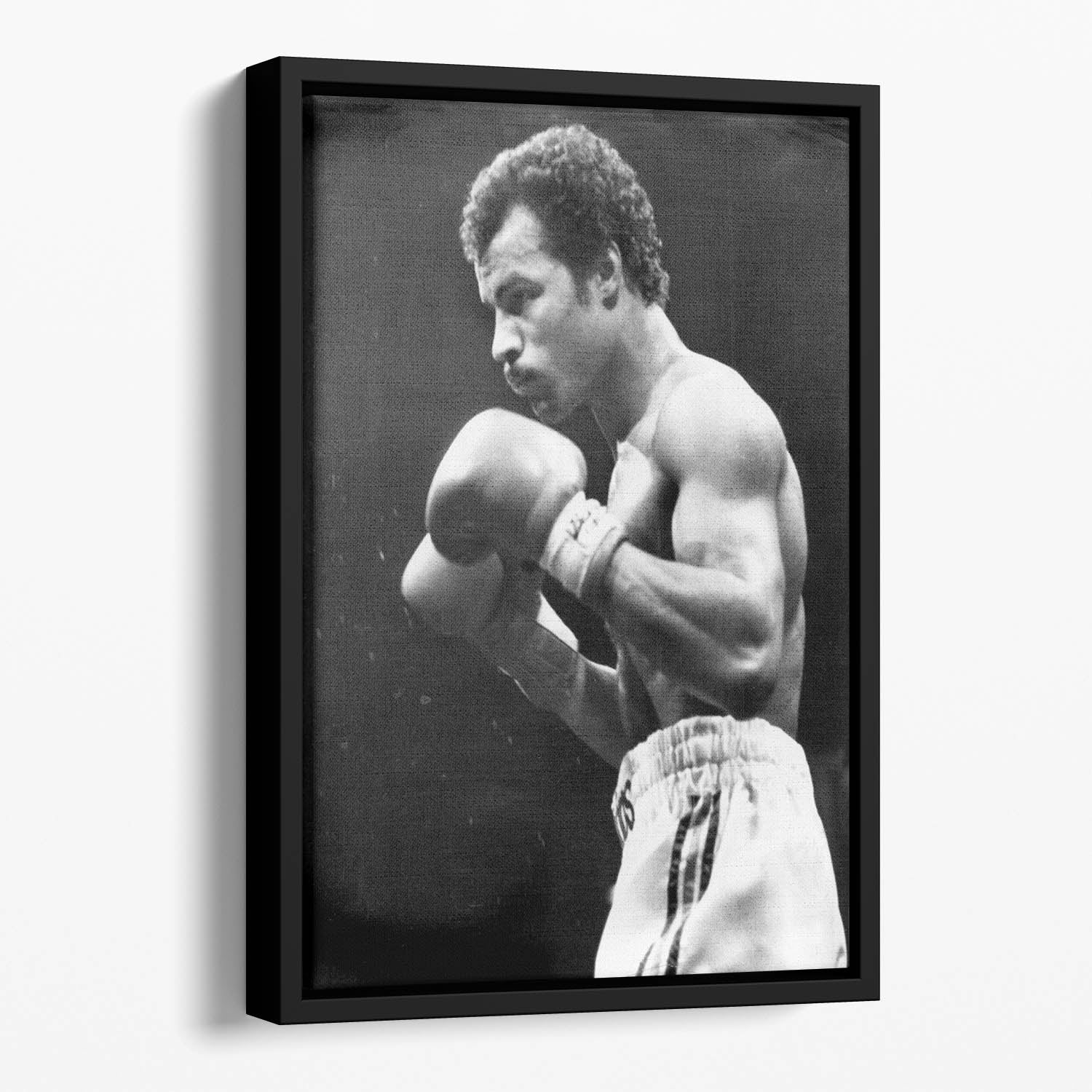 John Conteh boxer Floating Framed Canvas