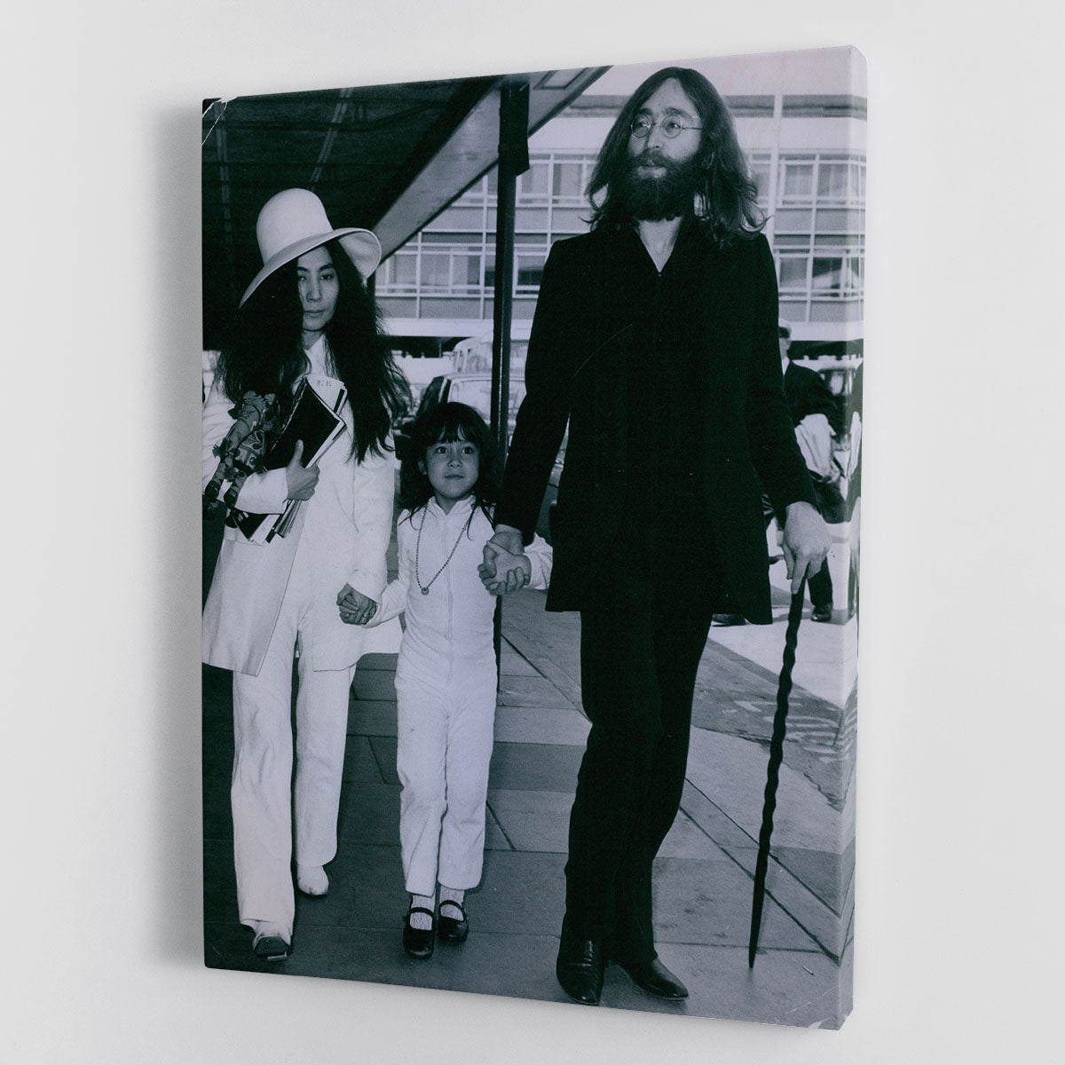 John Lennon Yoko Ono and her daughter Kyoko Canvas Print or Poster - Canvas Art Rocks - 1