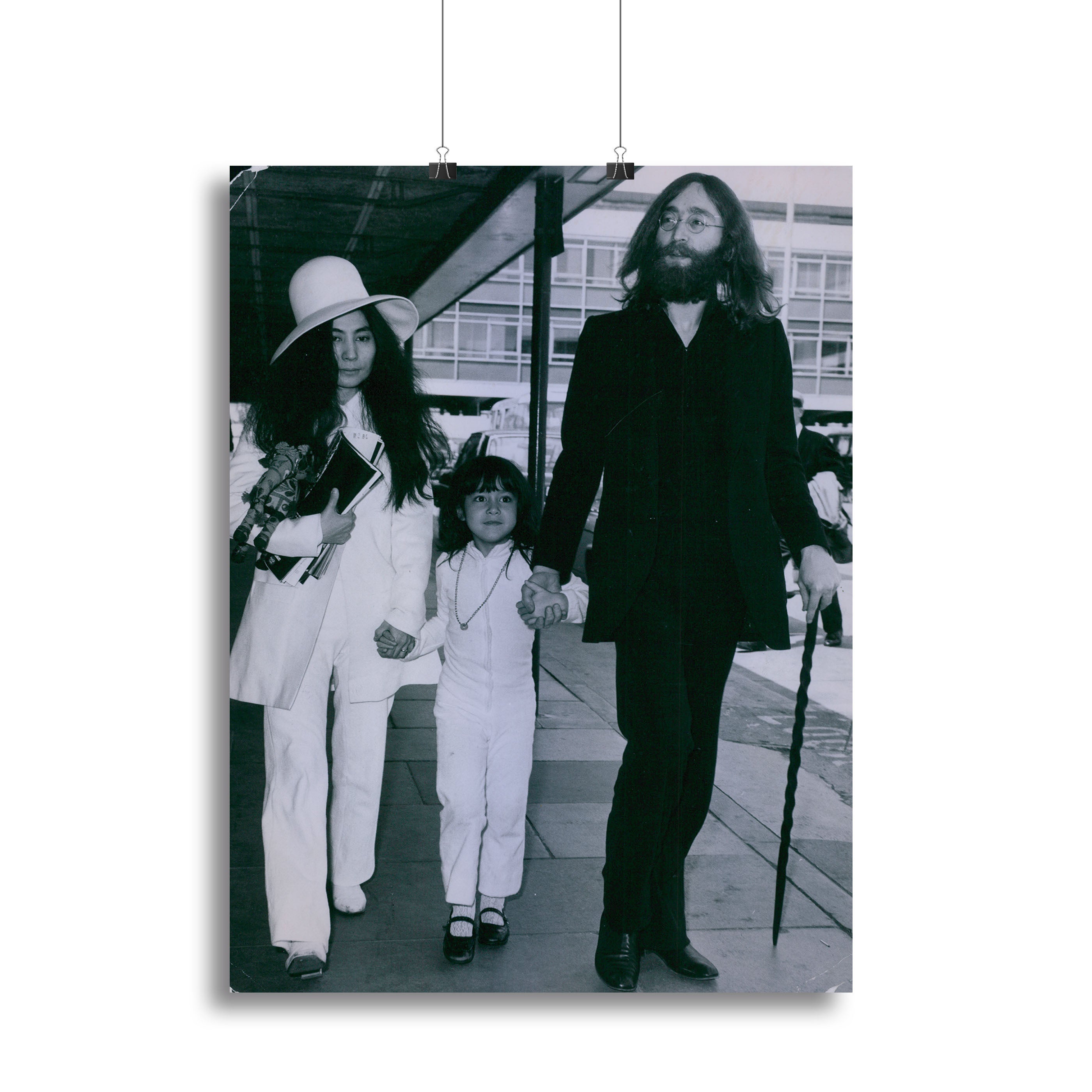 John Lennon Yoko Ono and her daughter Kyoko Canvas Print or Poster - Canvas Art Rocks - 2