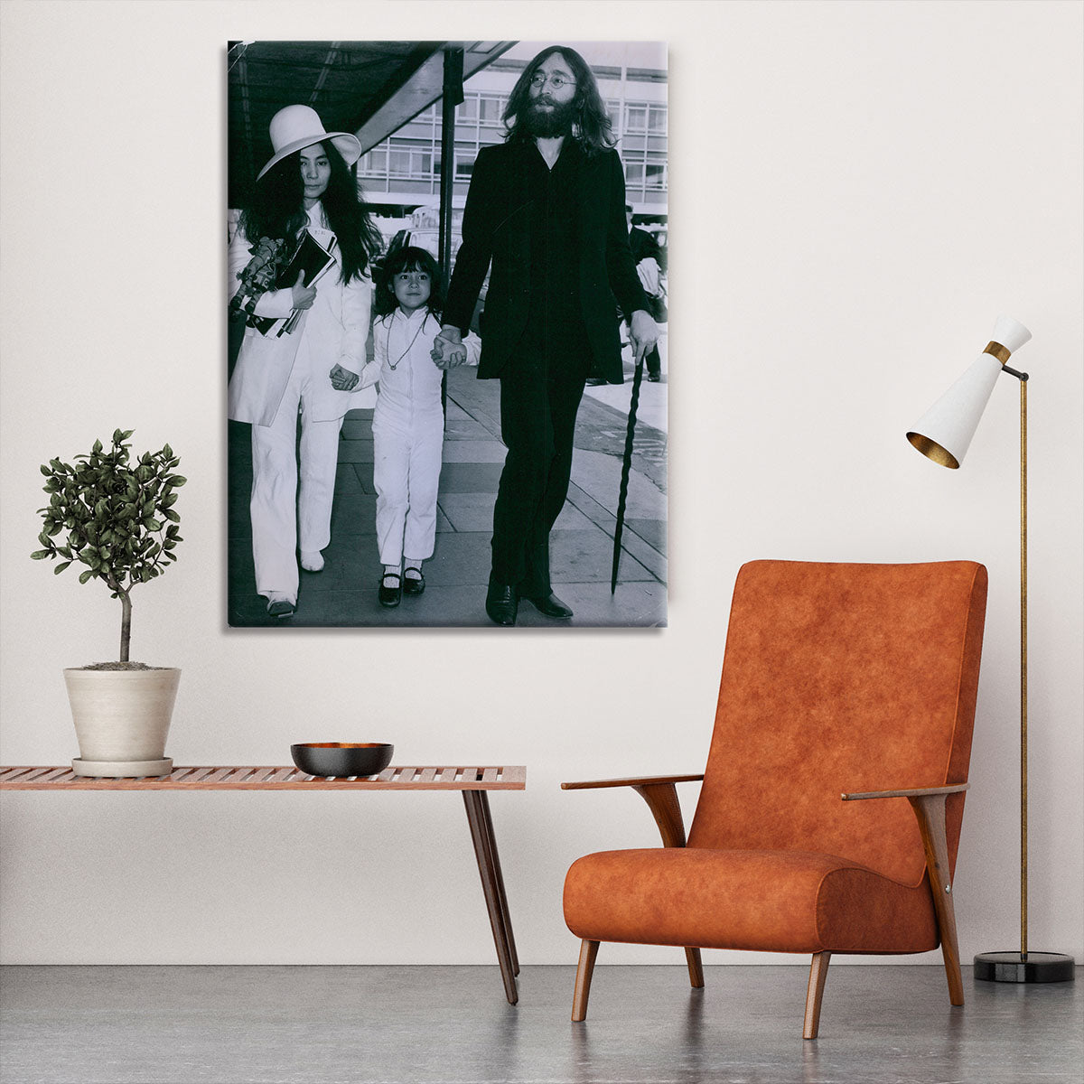 John Lennon Yoko Ono and her daughter Kyoko Canvas Print or Poster - Canvas Art Rocks - 6
