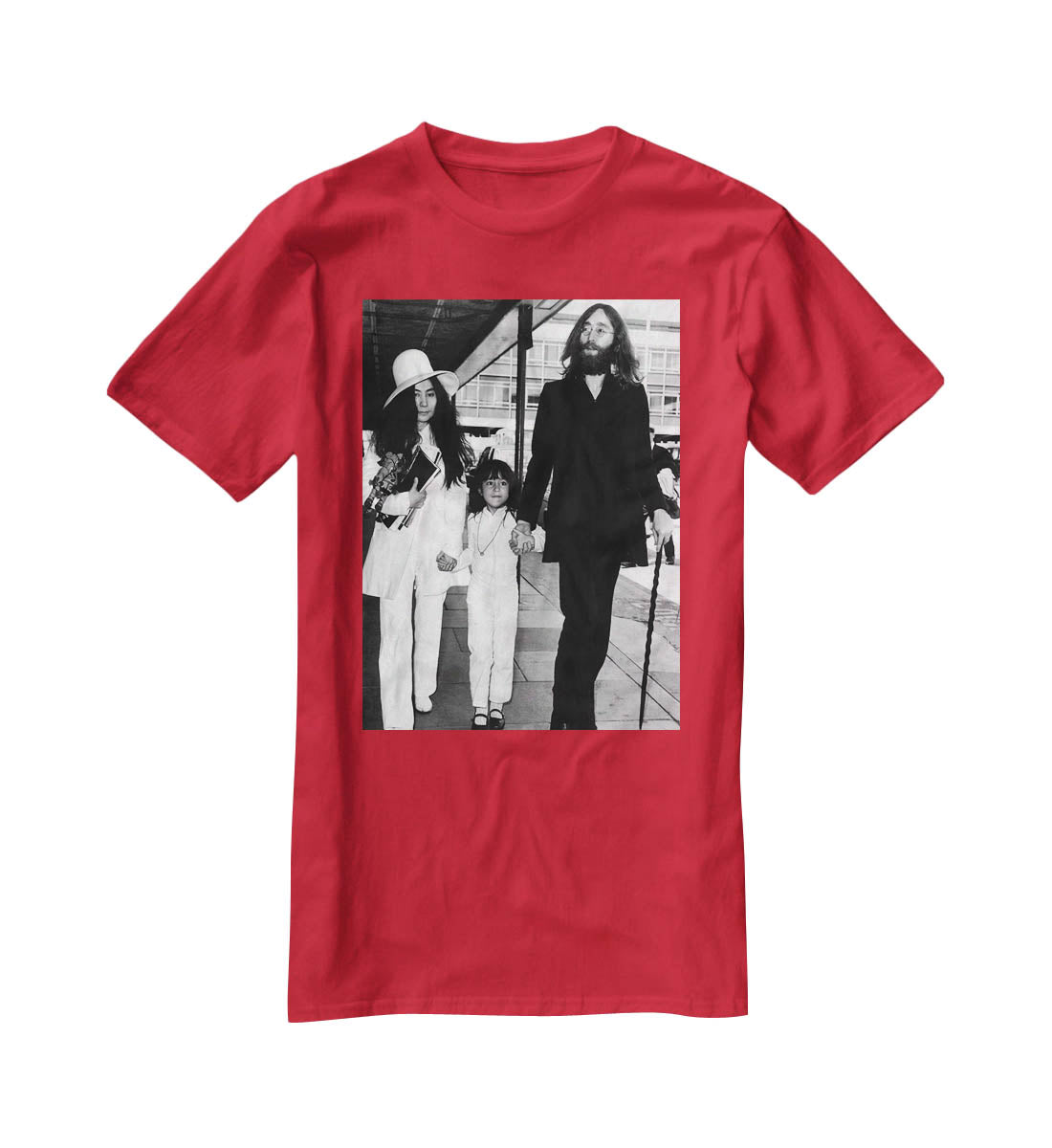 John Lennon Yoko Ono and her daughter Kyoko T-Shirt - Canvas Art Rocks - 4
