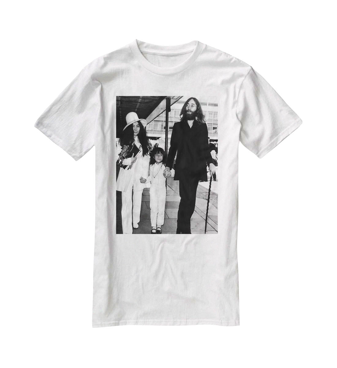 John Lennon Yoko Ono and her daughter Kyoko T-Shirt - Canvas Art Rocks - 5