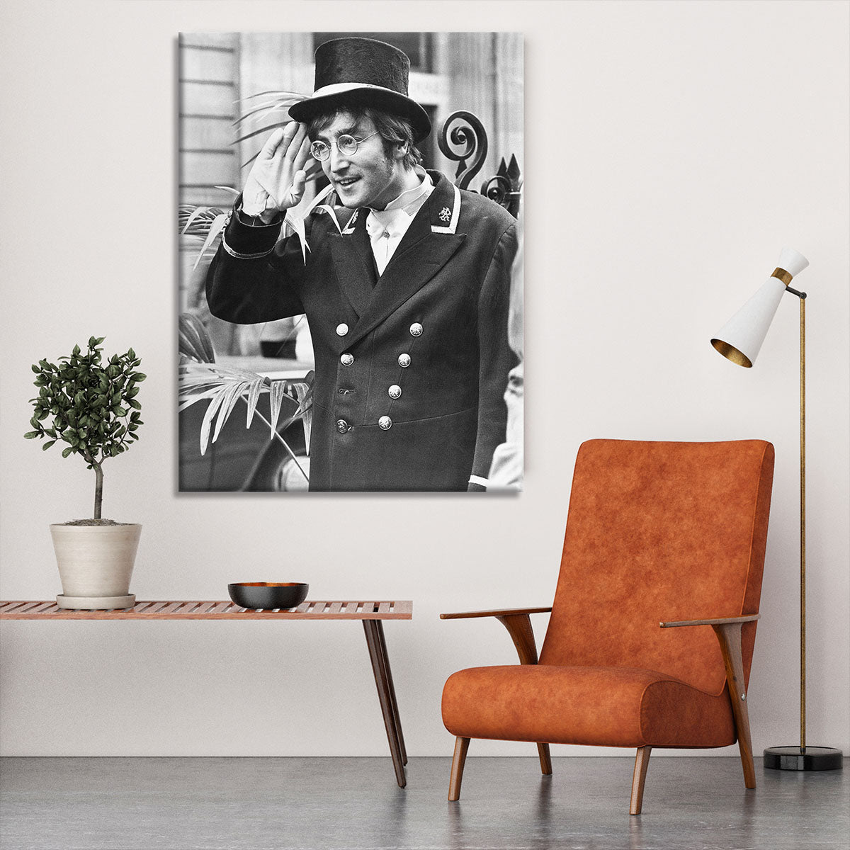 John Lennon dressed as a commissionaire Canvas Print or Poster - Canvas Art Rocks - 6