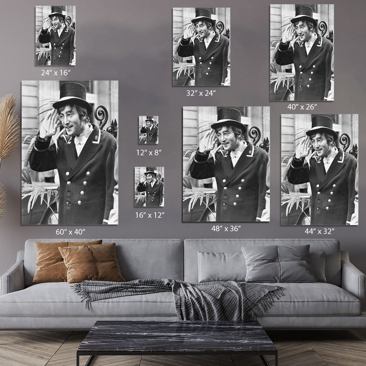 John Lennon dressed as a commissionaire Canvas Print or Poster - Canvas Art Rocks - 7