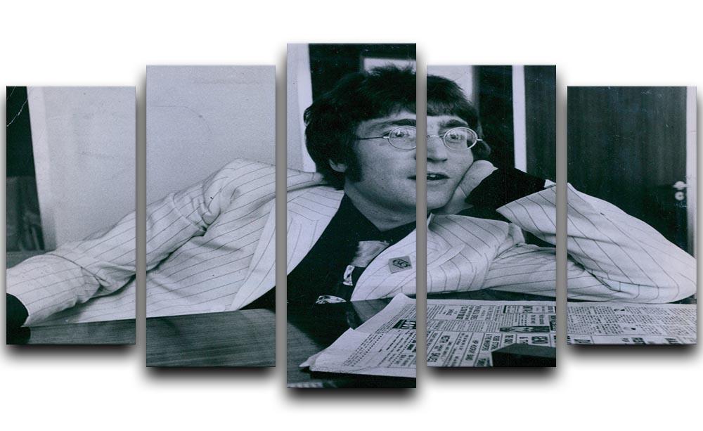 John Lennon in 1967 5 Split Panel Canvas  - Canvas Art Rocks - 1