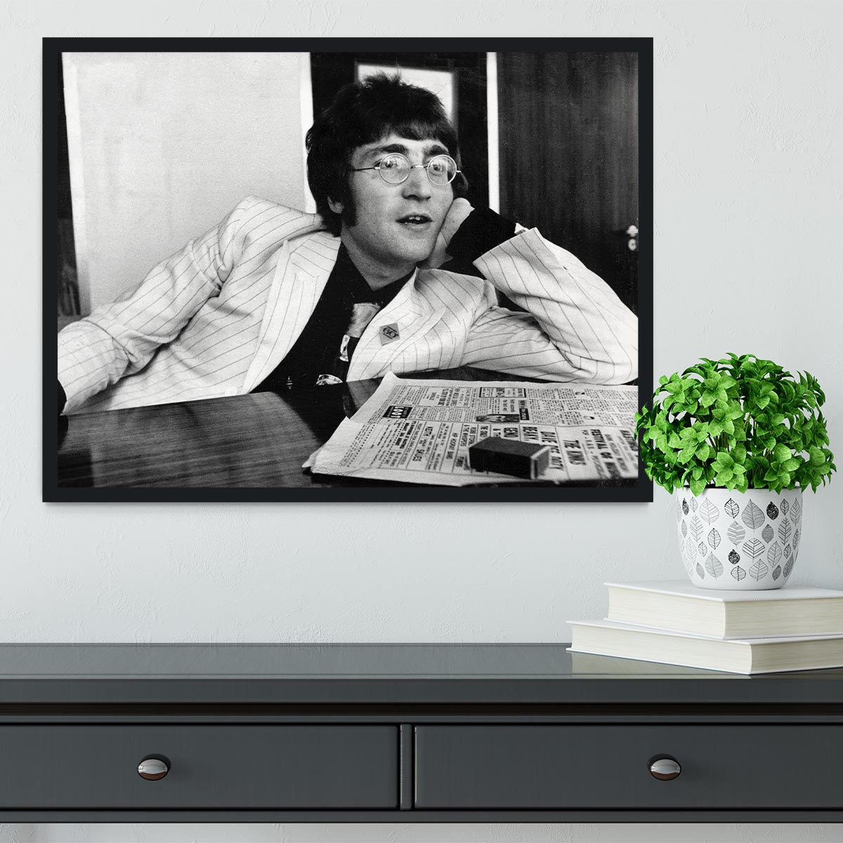 John Lennon in 1967 Framed Print - Canvas Art Rocks - 2