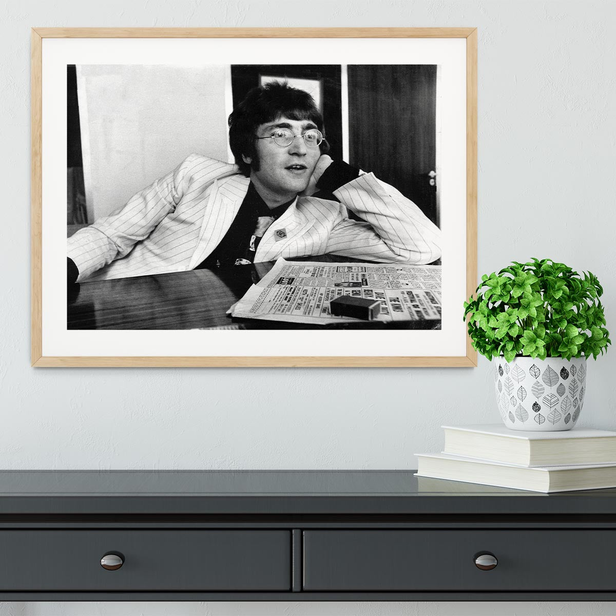 John Lennon in 1967 Framed Print - Canvas Art Rocks - 3